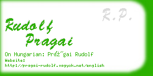 rudolf pragai business card